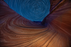 Star Trails from The Wave Entrance  Star Trails from The Wave Entrance